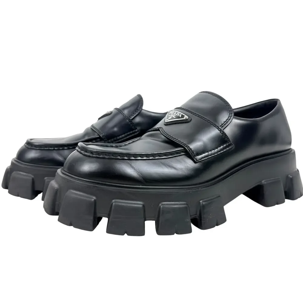 Prada brushed leather